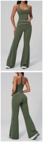 Ensemble de yoga 2 pièces pour femme, tenue de sport, vêtements de gym, ensemble soutien-gorge de sport et pantalon de course, vêtements de yoga et de sport pour femme