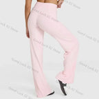 2026 décontracté Fiess jambe droite pour les femmes doux respirant sans gêner Leggings cravates Yoga pantalons de sport à jambes larges