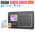 KERUI bricolage votre maison ensemble d'alarme 4G/WiFi système d'alarme pour la Protection de la sécurité à domicile détecteur de mouvement capteur de porte Tuya application intelligente