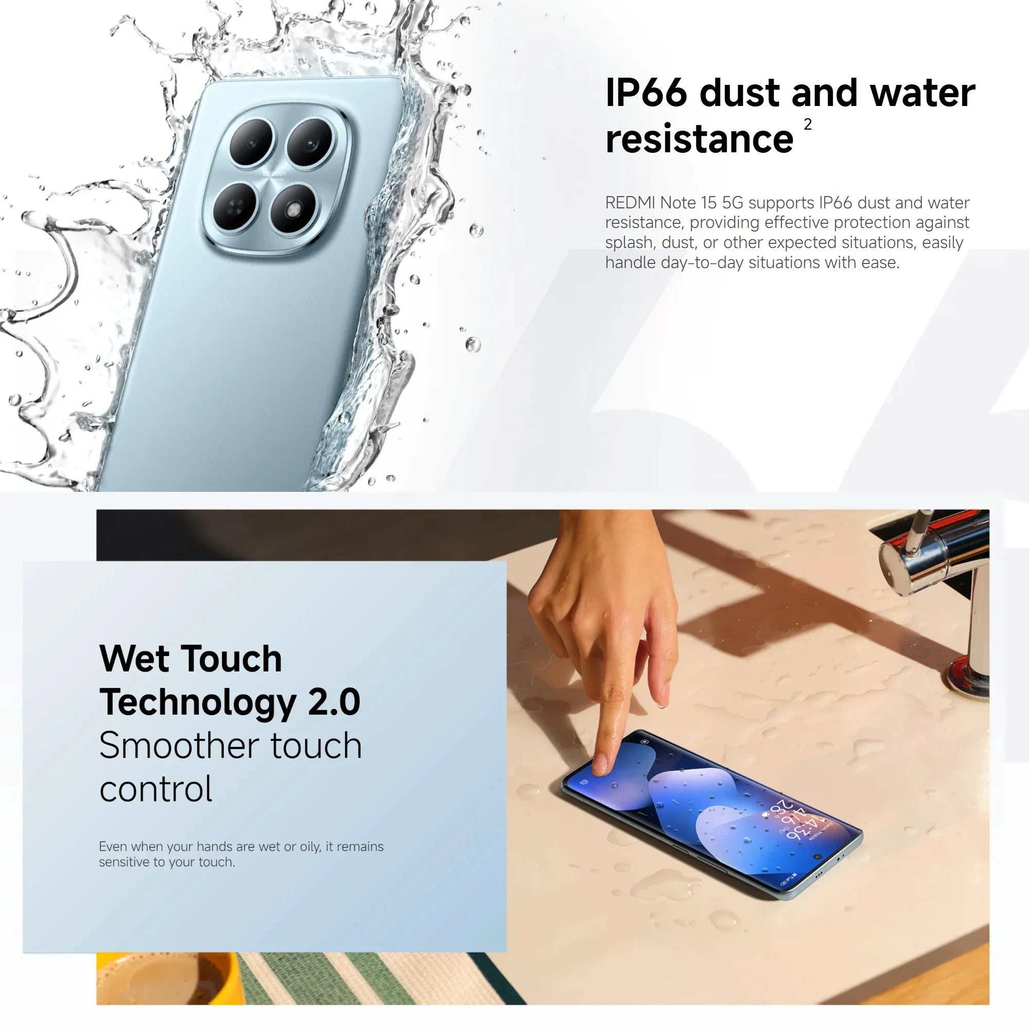 Xiaomi Redmi Note 15 5G 8+256GB Version Globale Snapdragon ®   Plateforme mobile 6 Gen 3, écran 6,77 pouces 120 Hz, appareil photo 108 MP, 5520 mAh, 45 W