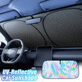 Pare-soleil réfléchissant UV pour voiture, pare-brise arrière, Protection solaire, Isolation thermique, rideaux de confidentialité pour voiture, rangement pliable