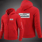Championnat du monde des rallyes WRC nouveaux sweats à capuche de mode pour hommes sweats confortables vestes à glissière Harajuku manteau décontracté de couleur unie