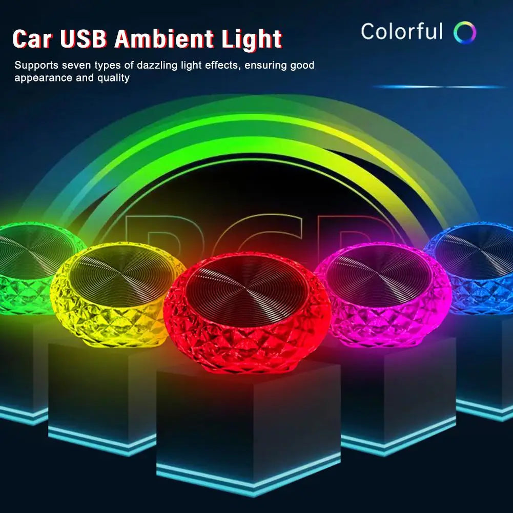 Lumières d'ambiance LED USB pour voiture, mini lampes portables, lumières décoratives intérieures pour voiture et ordinateur, éclairage environnemental
