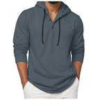 Sweat à capuche à manches longues pour hommes, chemise à boutons, décontractée, plage, Yoga, surdimensionné, chemises décontractées pour hommes, ample