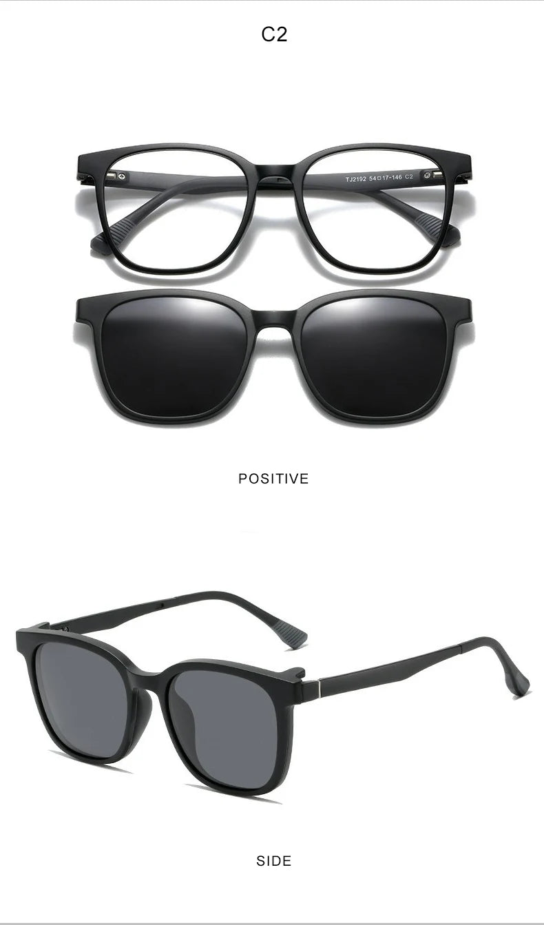 SENEVIEVE-Lunettes de soleil polarisées à clipser pour femmes, lunettes optiques de protection UV, anti-absorbe ouissement, délinquants personnalisés, TJ2192