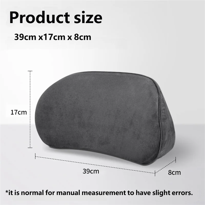 Coussin de soutien lombaire en mousse à mémoire de forme pour voiture, oreiller de taille, dossier de siège de conducteur, Support de dos de voyage, accessoires d'intérieur automobile, confort