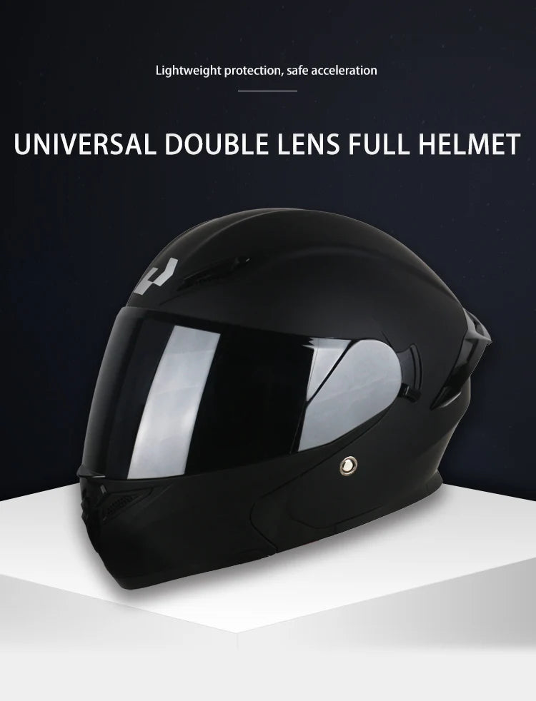 DOT Uchoose casques approuvés Crash moto équipement de protection hommes femmes casque rabattable moto visière Double soleil