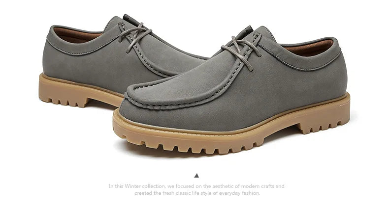 Chaussures de marche en cuir de vache pour hommes, mocassins décontractés à semelle Durable, à la mode, nouvelle collection printemps-automne 2026