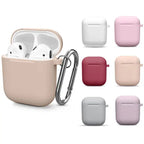Étuis en Silicone avec couvercle à crochet pour Apple Airpods 1/2, housse de protection antichoc pour écouteurs sans fil pour airpods 2 1, sacs de boîte