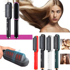 Outils professionnels de coiffure - Appareil de lissage des cheveux pour salons de beauté - Peigne et brosse lissante chauffante pour cheveux