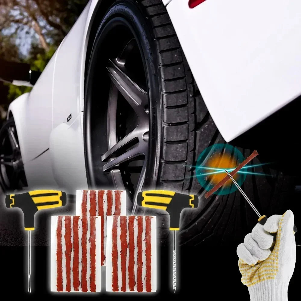 Clous de Réparation Pneus Tubeless – Kit 21 pcs Bouchons Caoutchouc Anti-Crevaison