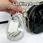 Mini sac de rangement Portable à fermeture éclair transparente, porte-clés poupée de dessin animé, jouet pour enfants, boîte mystère, organisateur pour écouteurs, chargeur, sac cadeau