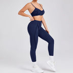 Ensemble de yoga pour femme, survêtement d'entraînement, legging athlétique imbibé, legging push-up de gym, soutien-gorge de fitness, vêtements de sport, vêtements actifs, nouveau