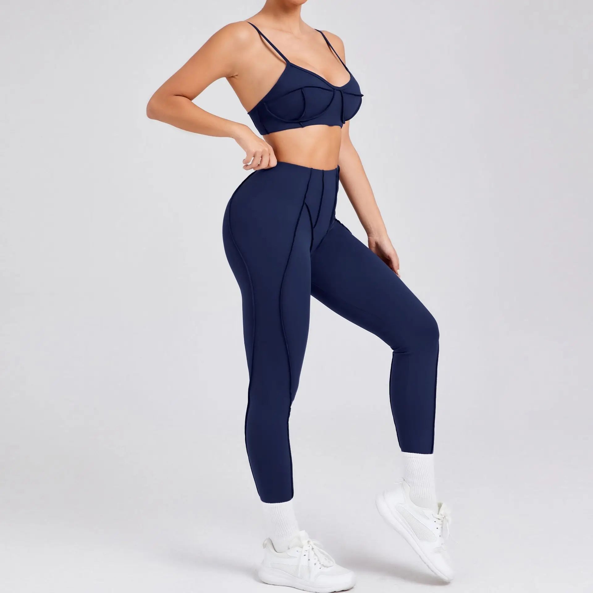 Ensemble de yoga pour femme, survêtement d'entraînement, legging athlétique imbibé, legging push-up de gym, soutien-gorge de fitness, vêtements de sport, vêtements actifs, nouveau