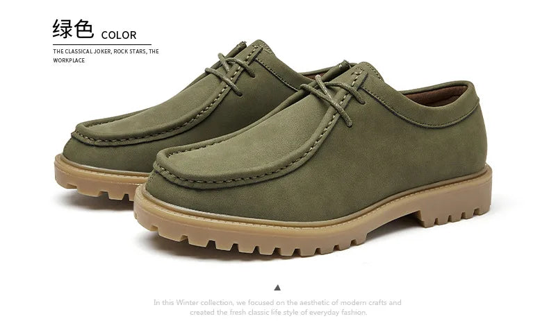 Chaussures de marche en cuir de vache pour hommes, mocassins décontractés à semelle Durable, à la mode, nouvelle collection printemps-automne 2026