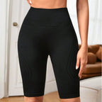 Short de Yoga taille haute sans couture pour femmes, tricoté, Slim, pour entraînement, course à pied, Leggings esthétiques linéaires, extensible, levage des hanches
