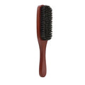 Manche en bois poils de sanglier barbe brosse outil de rasage brosse à cheveux en bois courbé hommes barbe rasage brosse coiffeur moustache brosses