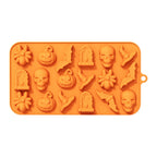 Moules d'halloween en Silicone pour chocolat 3D, moule gommeux, crâne, citrouille, chauve-souris, fantôme, chapeau de sorcière, araignée, pierre tombale