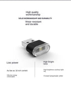 Mini USB LED lumières d'ambiance voiture intérieur néon lampe décorative éclairage de secours universel PC Portable Plug and Play