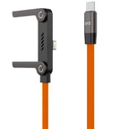 Câble USB Type C vers iOS 2-en-1 avec support de charge rapide pour iPhone 14, 13, 12, 11 et séries SE – Câbles USB-C coudés pour transfert de données