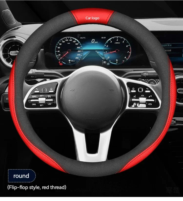 Housse de volant de voiture en daim et cuir, pour Changan UNI-K UNI-T CS15 CS35 CS55 CS75 PLUS CS85 Coupe CS95 Alsvin CX70, accessoires