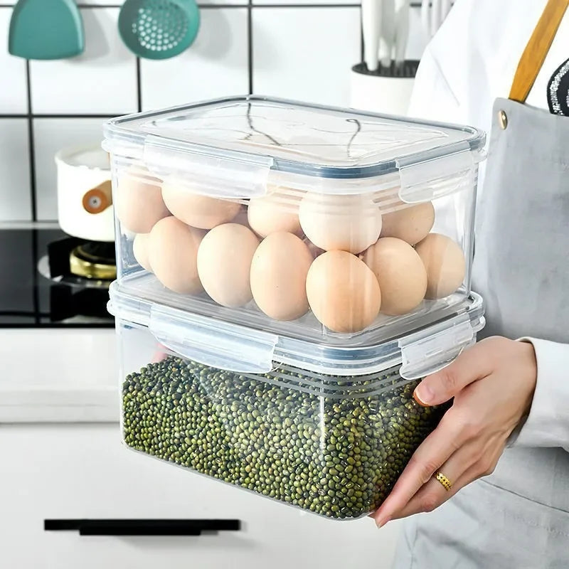 Grand panier de vidange de légumes, boîte spéciale de conservation des fruits, pour ustensiles indispensables, de qualité alimentaire, de cuisine, conteneur de stockage à double couche