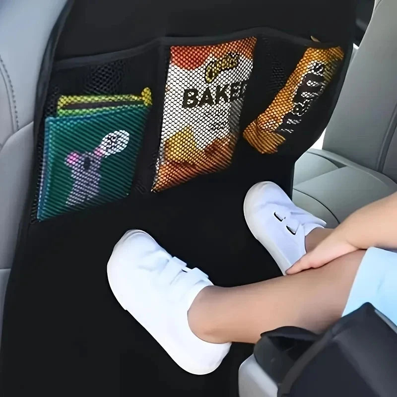 Organisateur de siège arrière de voiture avec poches de rangement, protection anti-coup de pied, organisateur de siège arrière de voiture imperméable pour l'intérieur de la voiture