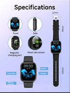 Nouvelle montre connectée 2026 pour femmes, suivi sportif et de forme physique, étanche IP68, fréquence cardiaque 24h intégrée, appels Bluetooth, montre connectée tendance pour femmes