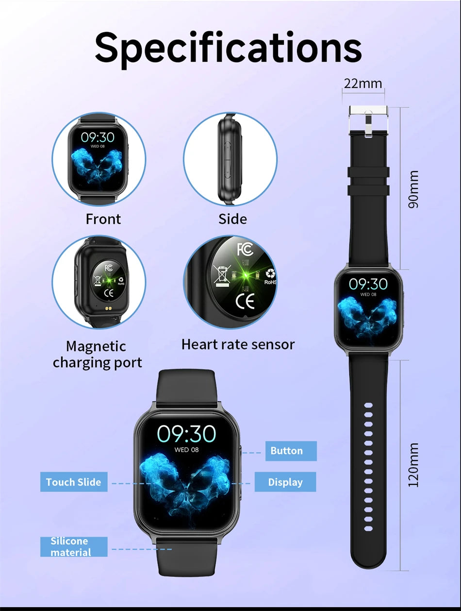 Nouvelle montre connectée 2026 pour femmes, suivi sportif et de forme physique, étanche IP68, fréquence cardiaque 24h intégrée, appels Bluetooth, montre connectée tendance pour femmes