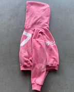 Streetwear Y2K décontracté Baggy pantalons de survêtement cordon pantalon de sport cardigan à fermeture éclair mode impression numérique à capuche hommes femmes ensemble de rue