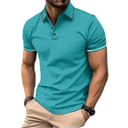 Polo à manches courtes pour hommes, t-shirt d'été à revers, respirant, basique, boutonné, haut de sport, léger, ample, nouvelle collection