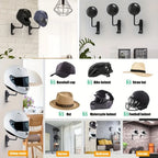 Multifonctionnel Porte-casque Rotatif à 180° Casque de moto Accessoires moto Crochet à griffes Fixé au mur à suspendre Chapeau Veste
