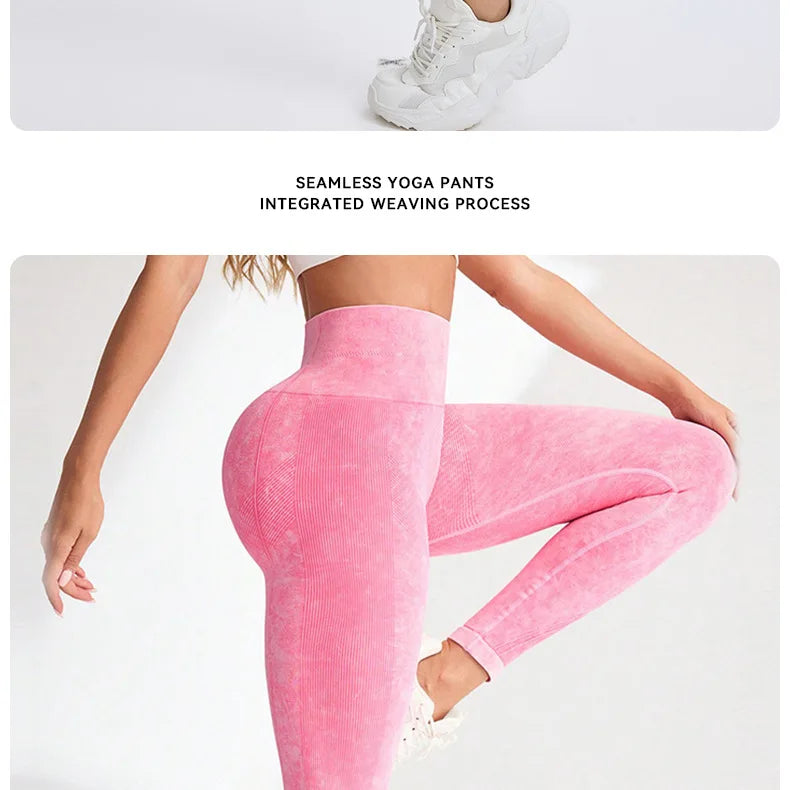 Leggings de Yoga de ponçage en Nylon pour femmes, pantalons serrés sans couture, haute élasticité, Sexy, levage des hanches, pantalons d'entraînement, de course, de gymnastique