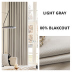 Rideaux de salon et de chambre à coucher sur mesure, épais, couleur unie, jacquard double face, occultants à 80%-90%, hauteur 310 cm
