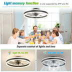 Ventilateur de plafond LED silencieux avec télécommande, ventilateur de plafond moderne, éclairage à intensité variable, chambre à coucher, bureau, salle à manger