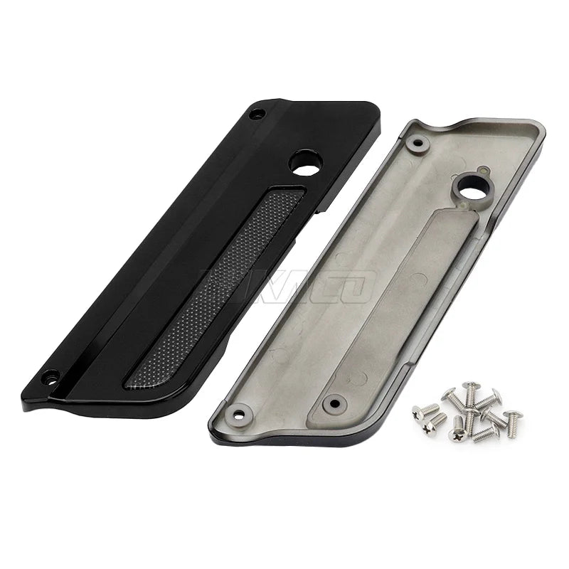 Couvercles de loquet de sacoche de moto noirs, accessoires pour Harley Touring Electra Street Glide Road King FLH FLT FLHR FLTR 93-13