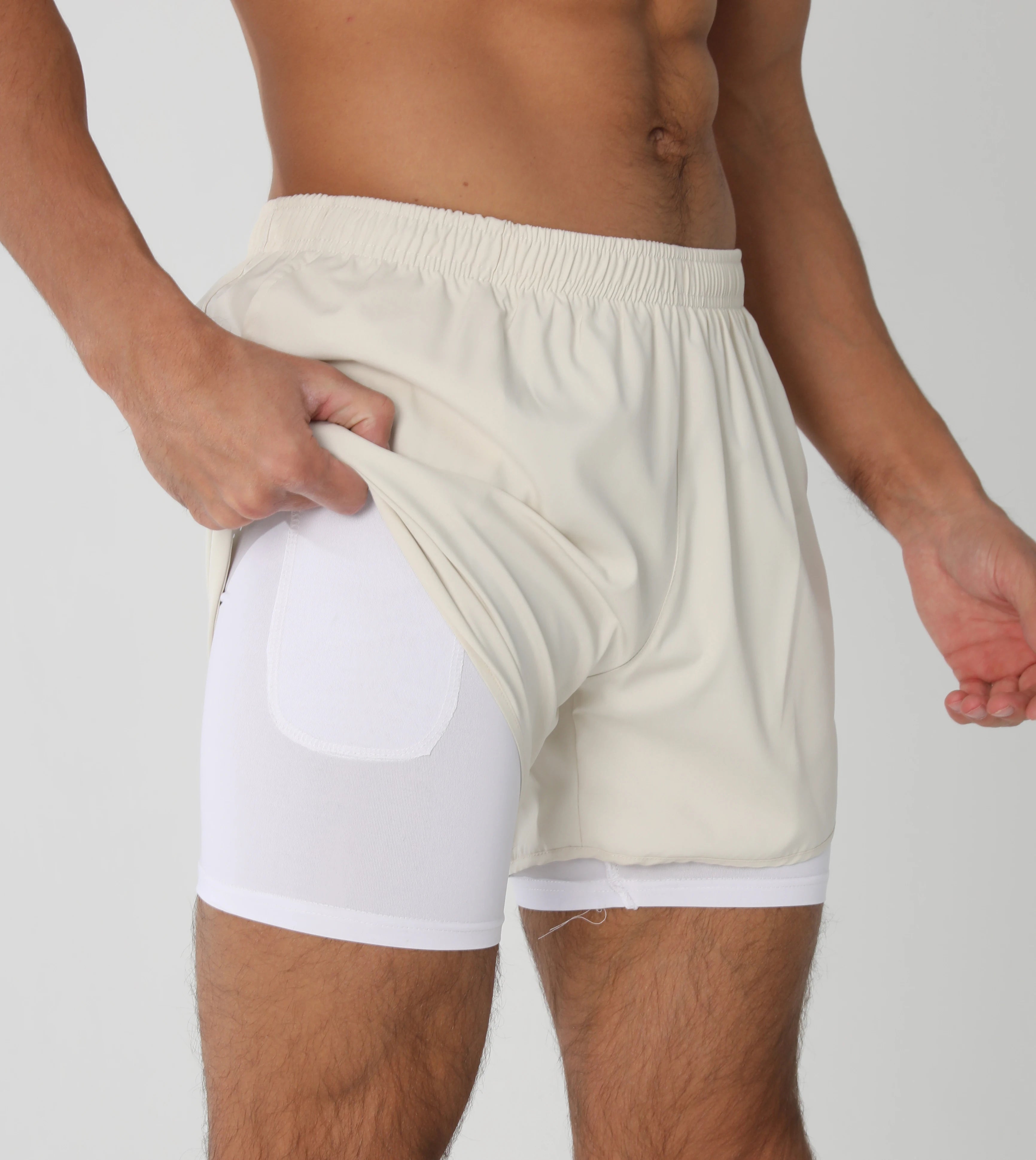 Short de course avec poches doublées pour homme, séchage rapide, léger, respirant, athlétique, sport, entraînement, boucle serviette