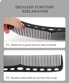 6 pièces nouveau style coiffure hommes femmes Salon de beauté cheveux coiffure brosse noire peignes brosse à cheveux