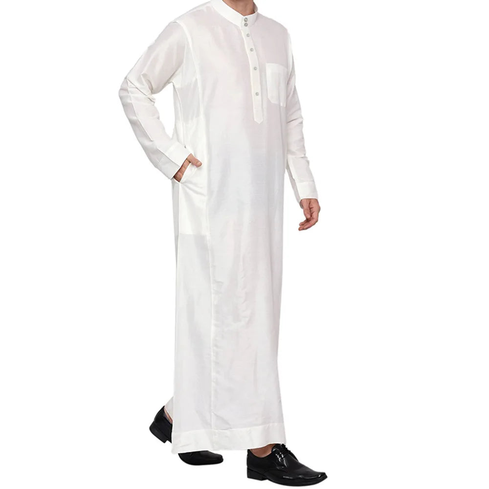 Vêtements modestes pour hommes musulmans : Jalabiya blanche, Thobe, Kurta arabe, Pyjama, Kaftan de Dubaï, Abaya, Jubba, Daffah, Dishdasha, Robe de prière