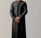 Nouveaux hommes musulmans à manches longues Robe pull Abaya Daffah Jubba Thobe Pakistan saoudien arabe caftan Islam vêtements Robe de prière Afghan