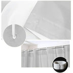 PEVA rideau de douche imperméable moisissure salle de bain rideau solide vague fenêtre Tulle maison luxe avec crochets lourd S pli ondulé douche