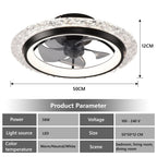 Ventilateur de plafond LED silencieux avec télécommande, ventilateur de plafond moderne, éclairage à intensité variable, chambre à coucher, bureau, salle à manger