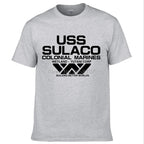 Mode USCSS Nostromo T-Shirt Alien USS Sulaco Colonial Marines Aliens hors monde à manches courtes T-Shirt hommes coton O cou t-shirts