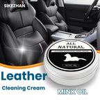 Crème de nettoyage du cuir de voiture, huile d'entretien des sièges, restauration du cuir, huile de vison, crème, canapé en cuir, polissage intérieur de voiture
