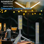 Lanterne de Camping télescopique 8000mAh, lampes de poche étanches rechargeables, lampe de Camping à intensité variable, lumière d'urgence pour Camping et randonnée