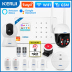 KERUI W181 système d'alarme sécurité maison WIFI GSM alarme Tuya détecteur de mouvement intelligent capteur de porte anti-cambriolage caméra IP travail Alexa Google