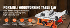 SucceBuy Scie de table 10 pouces 8 A 25 pouces Capacité d'éclat maximale 40 T Lame compacte portable pour le chantier de travail, le bricolage du bois, la fabrication de meubles