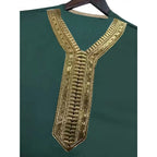 Robe musulmane pour hommes, Robe centrale arabe, manches longues, chemise longue brodée, prière, vêtements amples simples