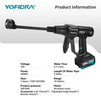 Nettoyeur haute pression sans fil YOFIDRA 6 en 1 200 bars, pistolet à eau pour voiture, nettoyeur domestique, pistolet de lavage pour batterie Makita.