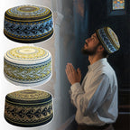 55-60 nouveaux hommes musulmans chapeau de prière coton broderie arabie saoudite chapeau islamique musulman Turban casquette juive hommes foulard vêtements